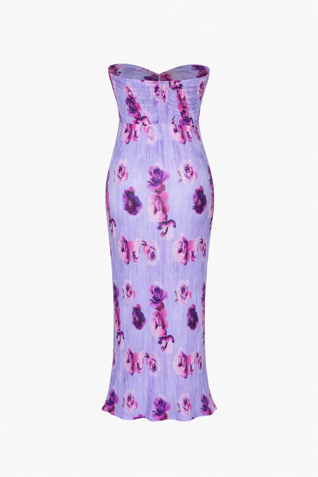 Lilac Bloom Strapless Twist Maxi Dress