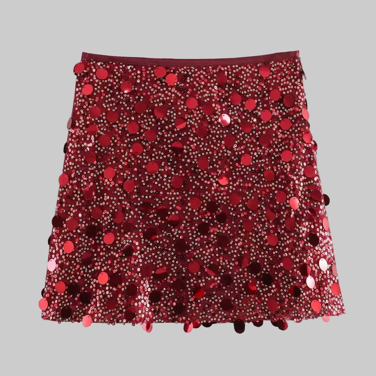 Sequin Mini Skirt - Sparkly Party Skirt for Women - Red, Silver, Black, Pink, Purple, Gold